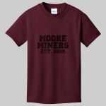 Youth Maroon T-Shirt - Moore Thumbnail