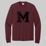 Adult Maroon Long Sleeve Shirt - Moore Thumbnail